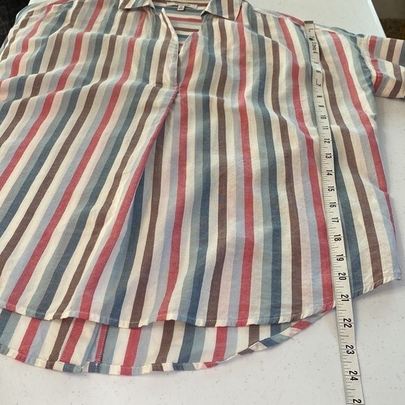 Madewell Button-Back Shirt in Pocatello Stripe Popover Striped Oversized Boxy - Picture 14 of 16